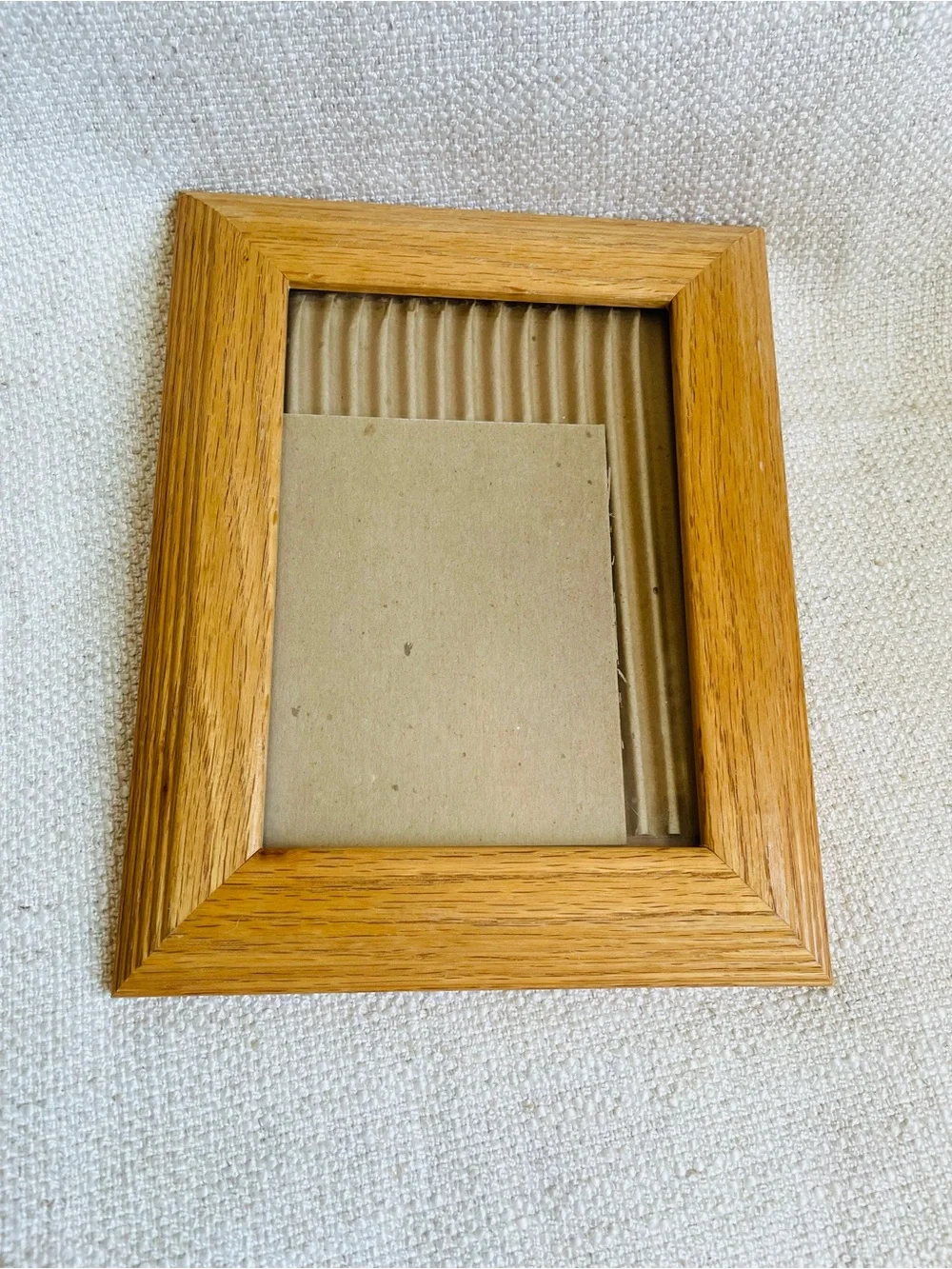 Vintage Solid Natural Oak Wood Photo Frame Fits 5x7